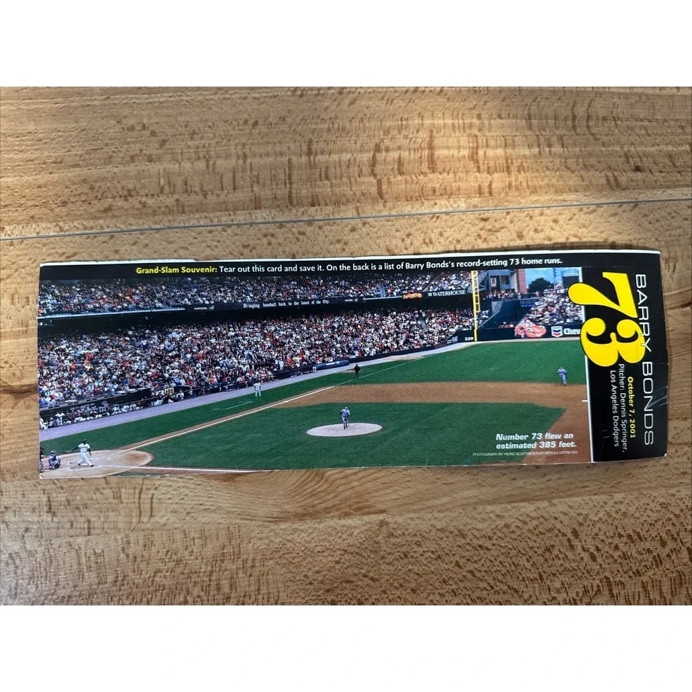 Barry Bonds Rare SI For Kids Jumbo Card 2001 73 Home Run Record MLB Baseball